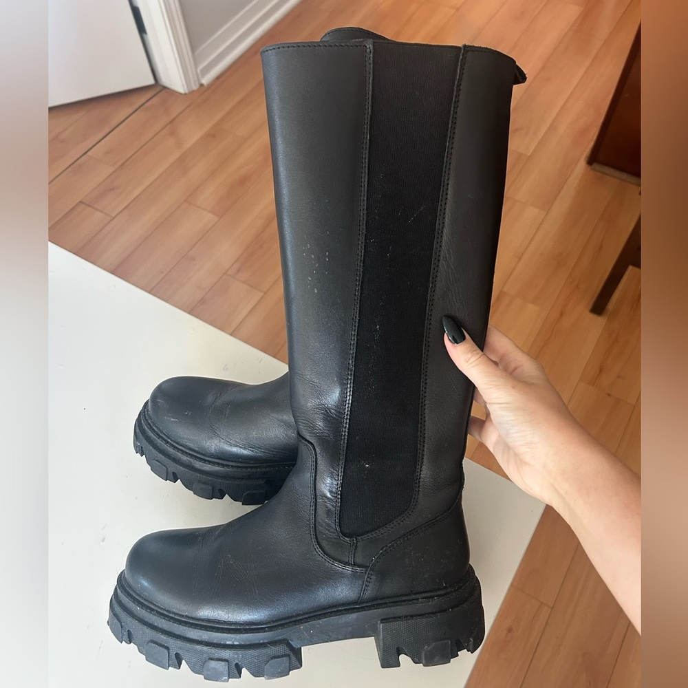 Steve Madden Black Over the Knee Boots